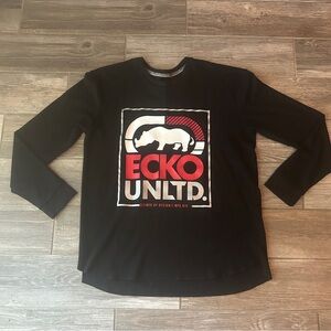 Ecko Unltd Long Sleeve Black Thermal with Logo, Size‎ 2X